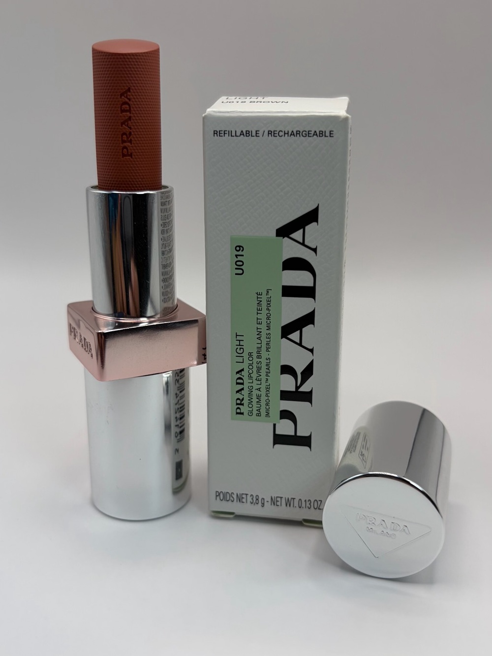 Prada Light Refillable Lipstick - Nude Brown